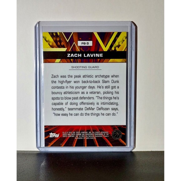 Zach Lavine 2023-24 Topps Chrome NBA #PB-3 Power Boosters Refractor Card Bulls - Picture 2 of 2